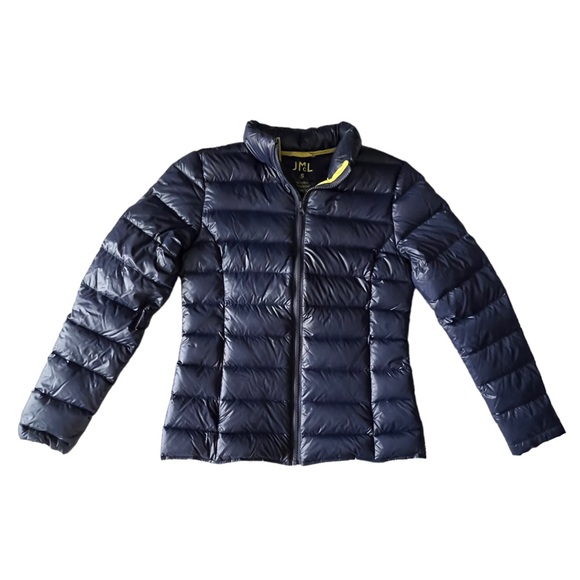 J McLaughlin Packable Down Navy Puffer Jacket | SMALL - Picture 4 of 9